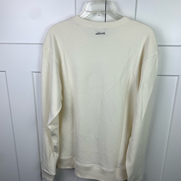 NWT Allbirds Men’s R&R Sweatshirt LARGE Natural White Crewneck - Picture 3 of 5